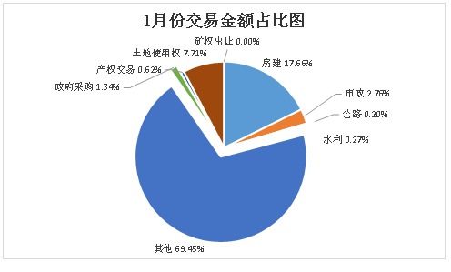 2021年1月公共资源进场交易情况
