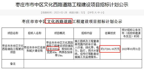 总投资2.2亿多 市中区文化路西延 青檀路南延开始招标